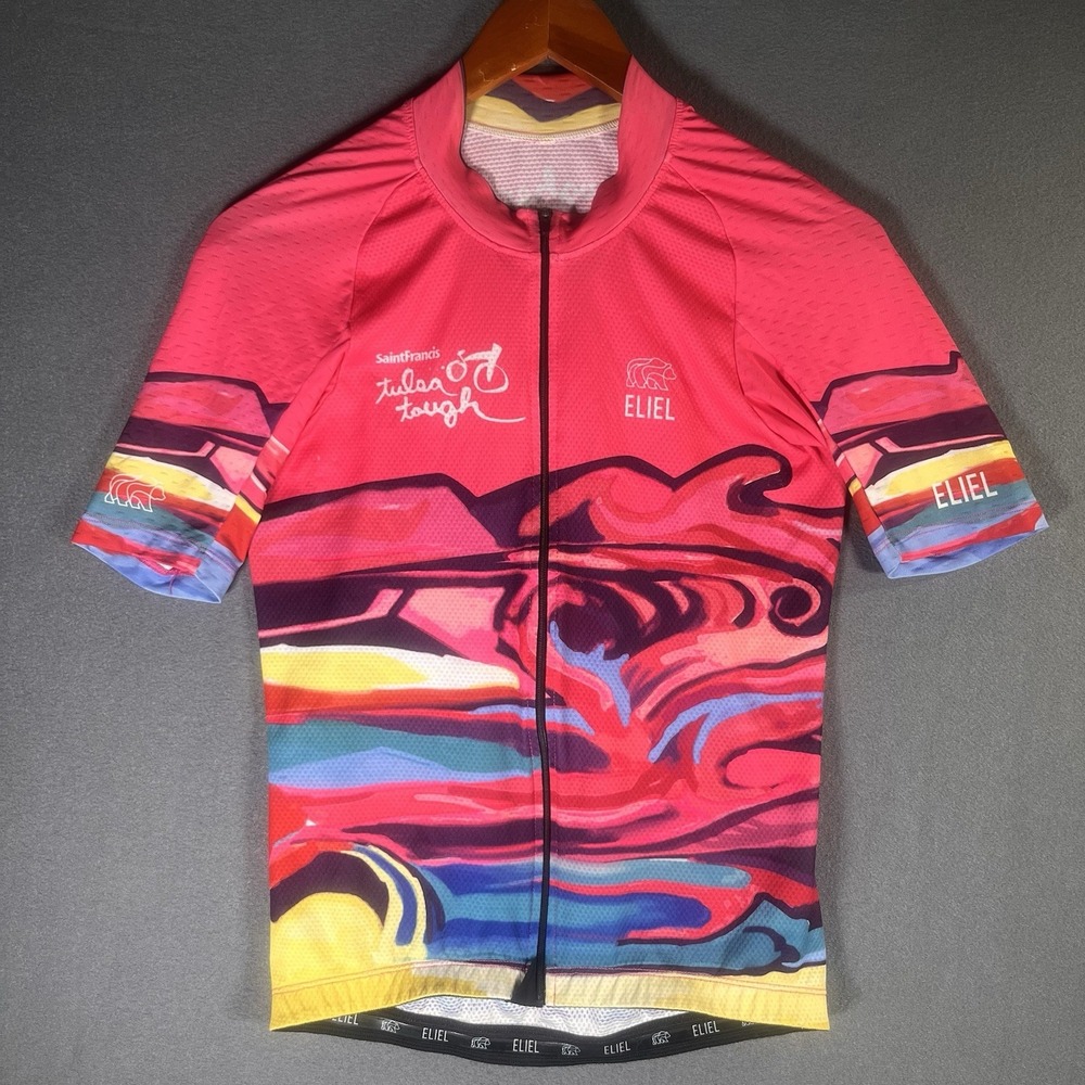 Tulsa Tough Eliel Pro Cycling Men Short Sleeve Jersey Medium See Photos